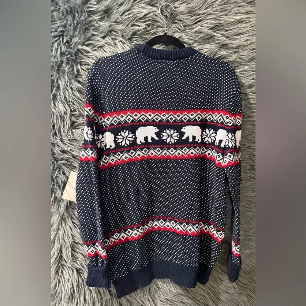 Aspen Winter Themed Sweater NEW - Size Medium | Color: Navy Blue